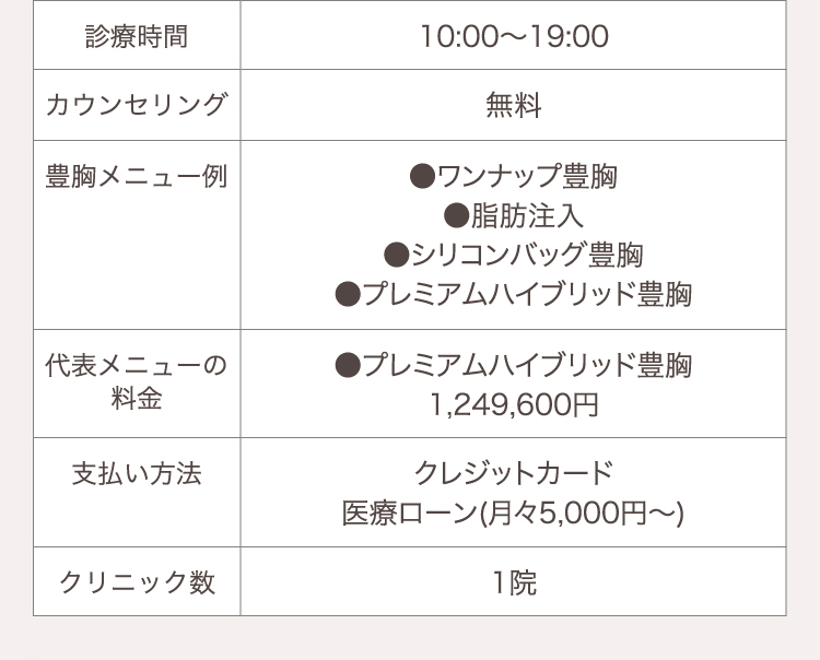 BUST CLINIC 概要